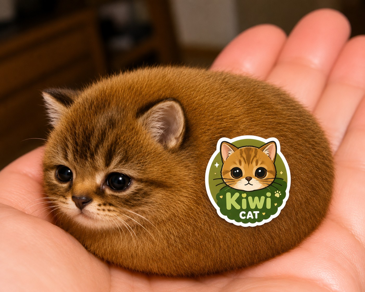KiwiCat with official Kiwi CAT sticker